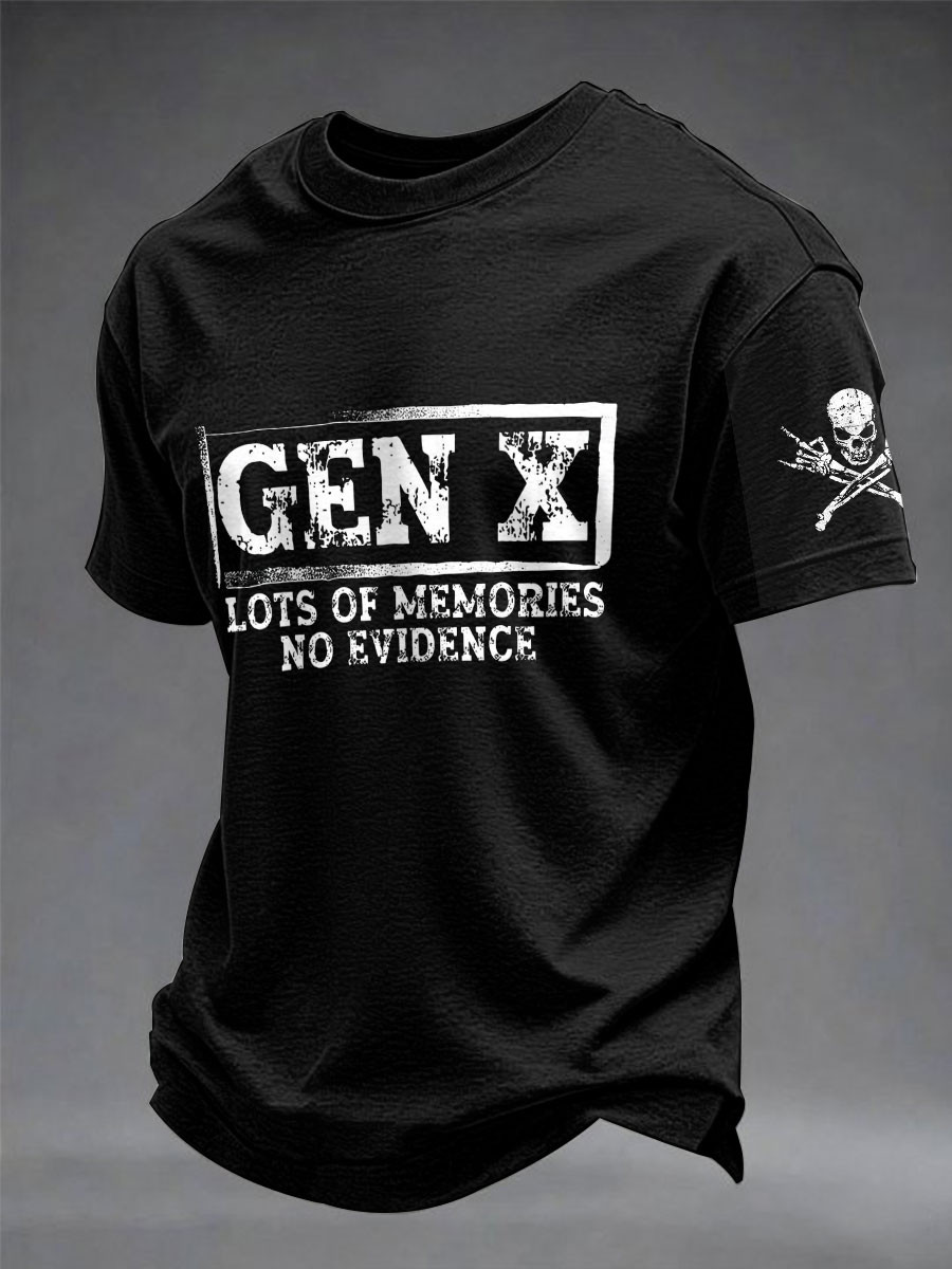 Gen X T-Shirt Lots Of Memories No Evidence Clothing Best Gift Ideas For Men