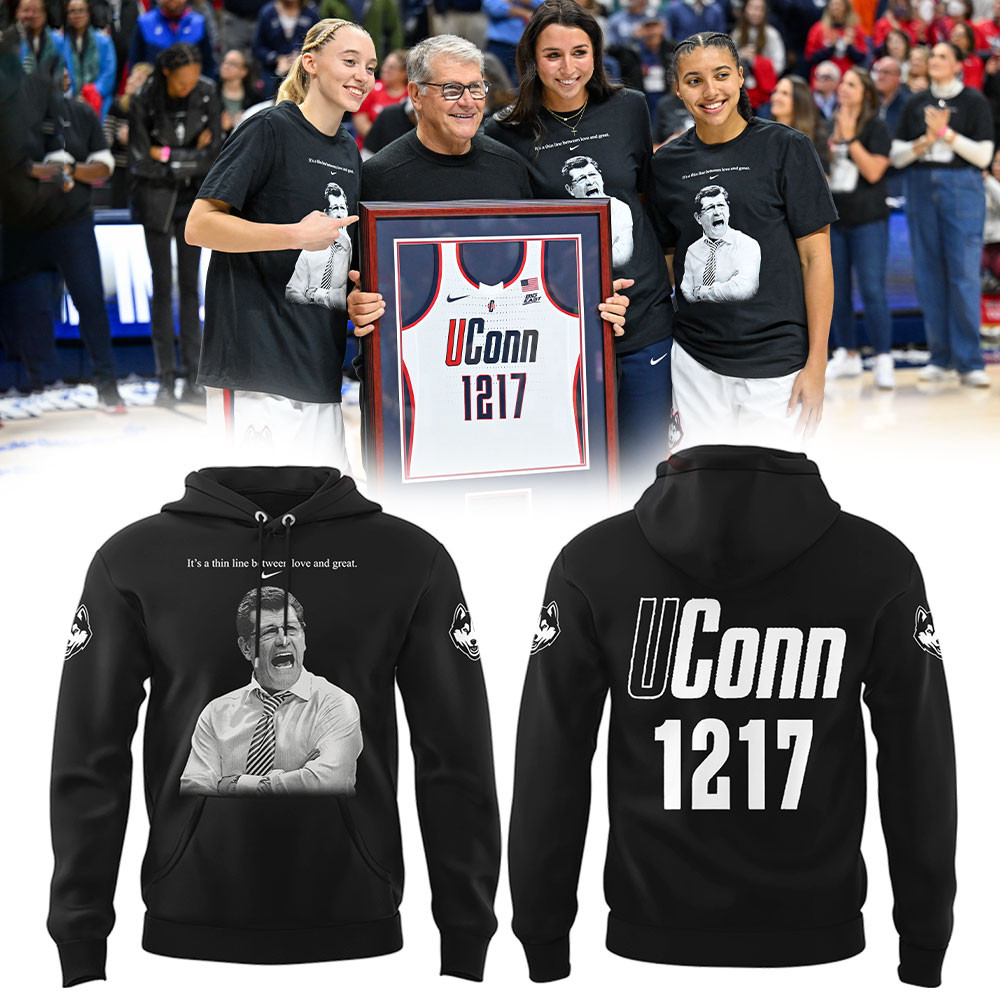 Geno Auriemma Coach 1217 Hoodie Uconn Women's Baseball National Champions 2025 Merch