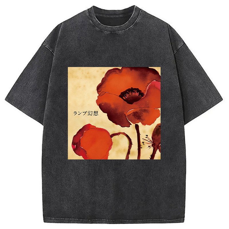 Gensou Lamp Band Washed T-Shirt Soft Comfortable Daily T Shirt Gifts For Best Friend Gensou Lamp Band Washed T-Shirt Soft Comfortable Daily T Shirt Gifts For Best Friend