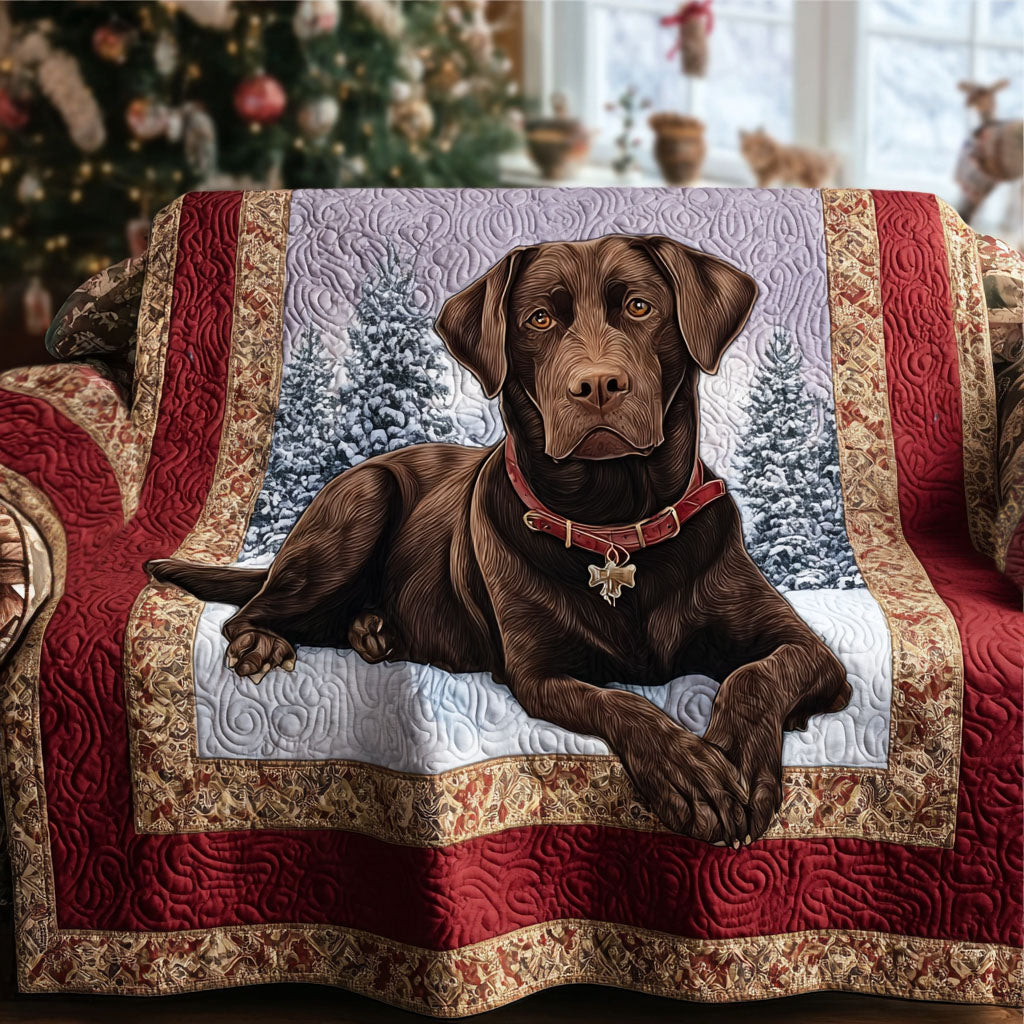 Gentle Eyes Quilted Sofa Cover Living Room Winter Decor Xmas Presents For Dog Owners