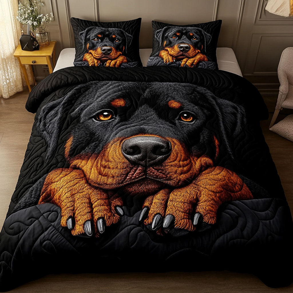 Gentle Gaze Quilted Bedding Set Premium Duvet Cover Gift Set for Mom or Grandma