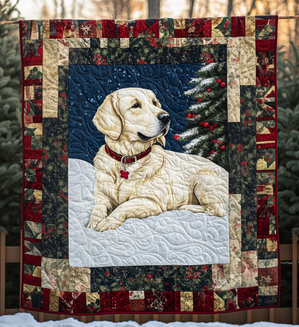 Gentle Golden Quilted Blanket Good Gifts For New Dog Owners