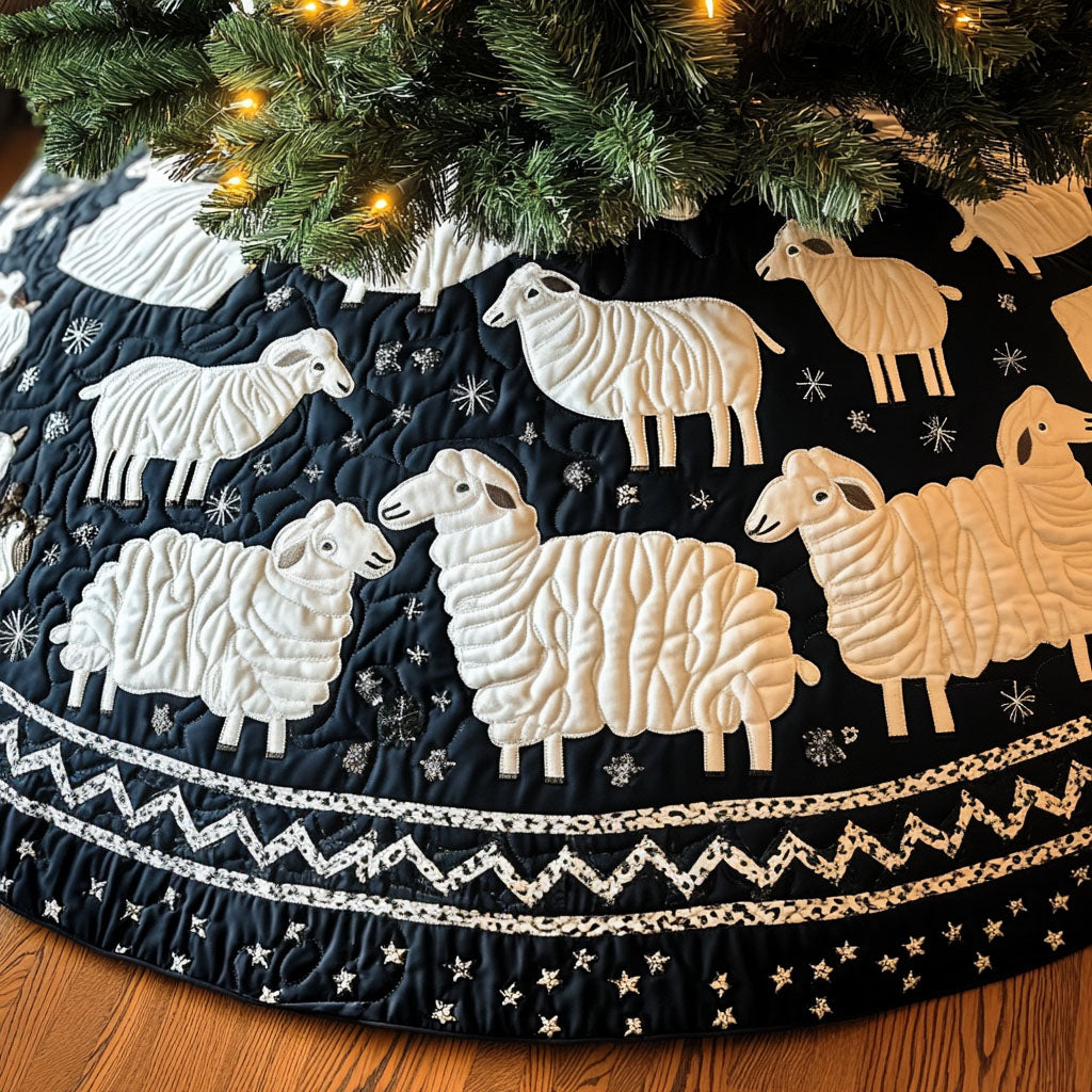 Gentle Grazers Quilted Christmas Tree Skirt Christmas Tree Decor