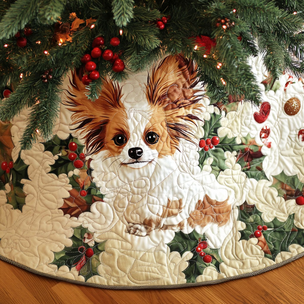 Gentle Papillon Moments Quilted Christmas Tree Skirt Christmas Holiday Decor Home