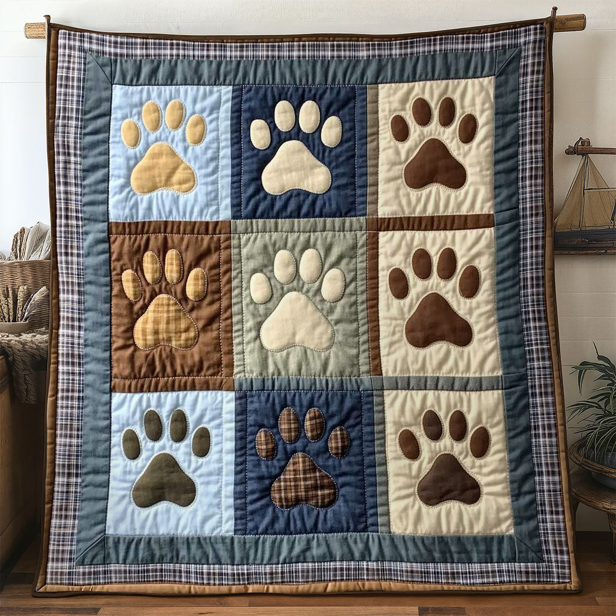 Gentle Paw Quilt Elegant Quilt Blanket Gift for Housewarming