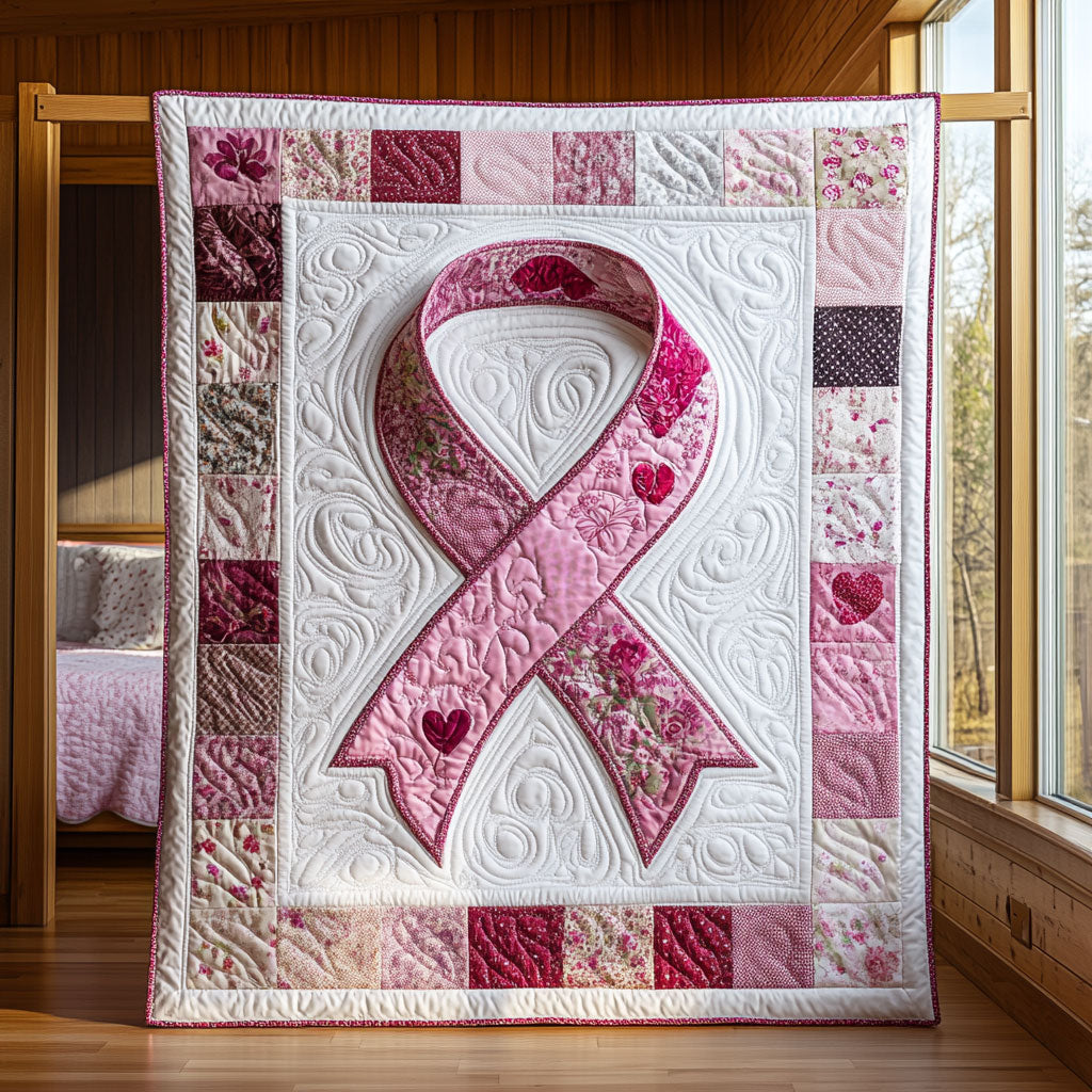 Gentle Ribbon Quilt Charming Quilt Blanket Gift for Festive Spirit