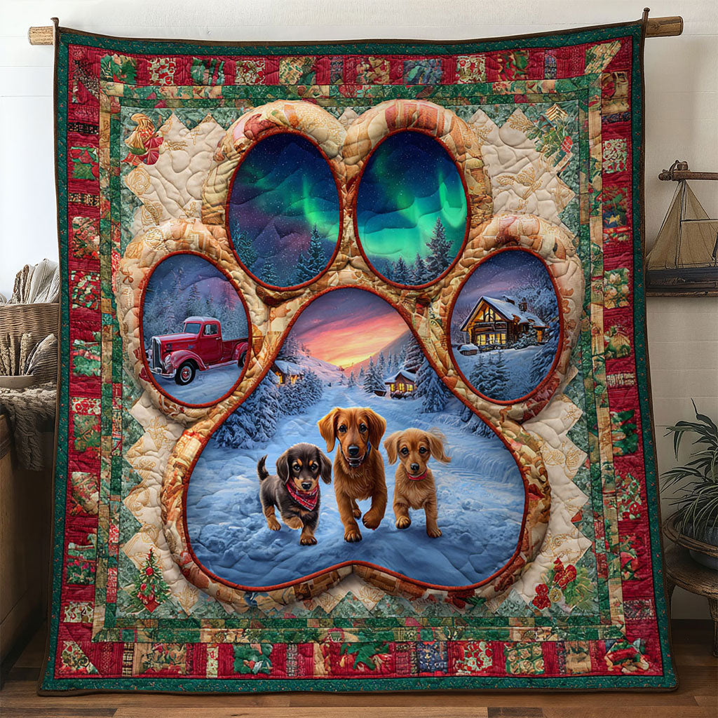 Gentle Trail Paw Quilt Blanket King Blanket Great Family Gifts For Christmas