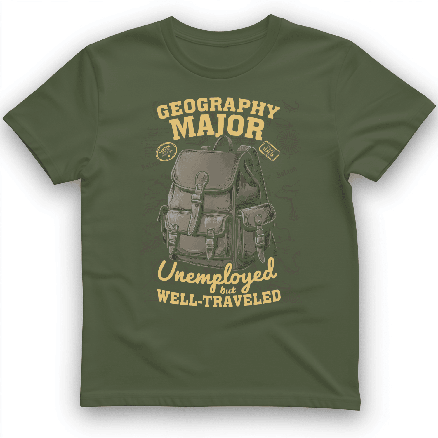 Geography Major Unemployed But Well Trained T-Shirt Trendy Clothes Funny Gift Ideas