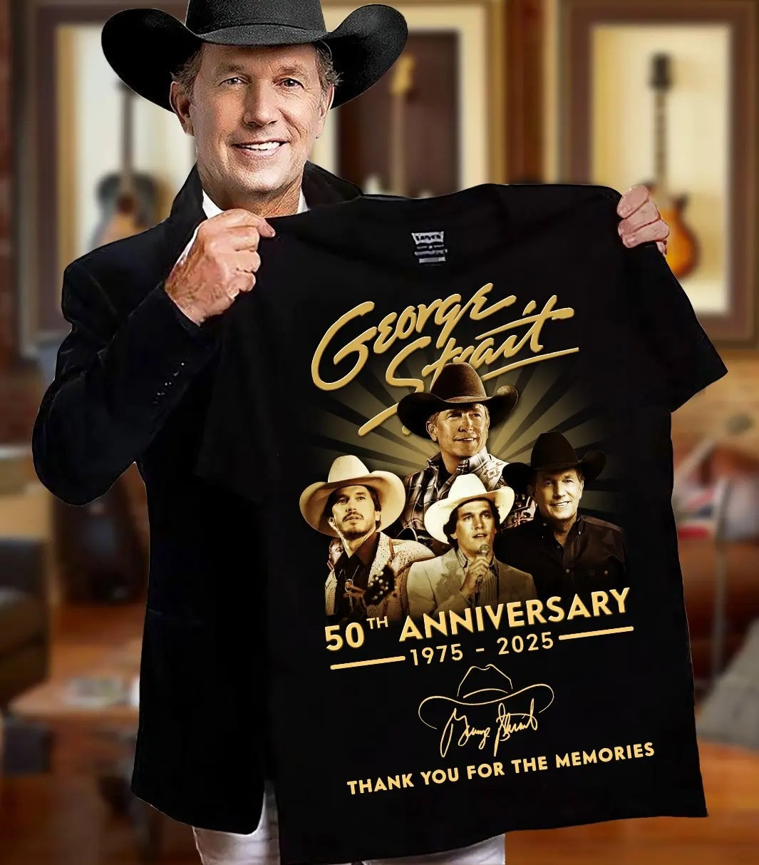 George Strait 50Th Anniversary Shirt Thank You For The Memories Country Music Fans Gifts
