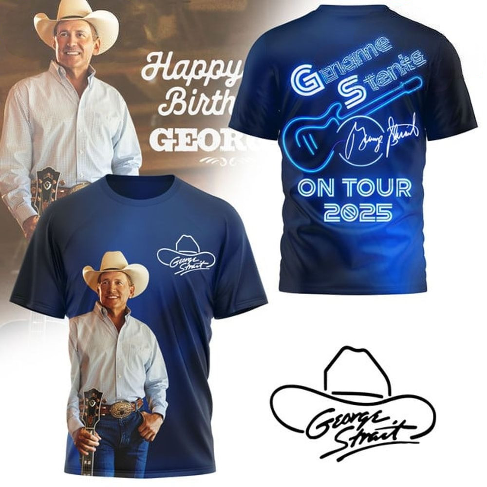 George Strait Country Singer On Tour 2025 Shirt Best Gifts For Music Lovers