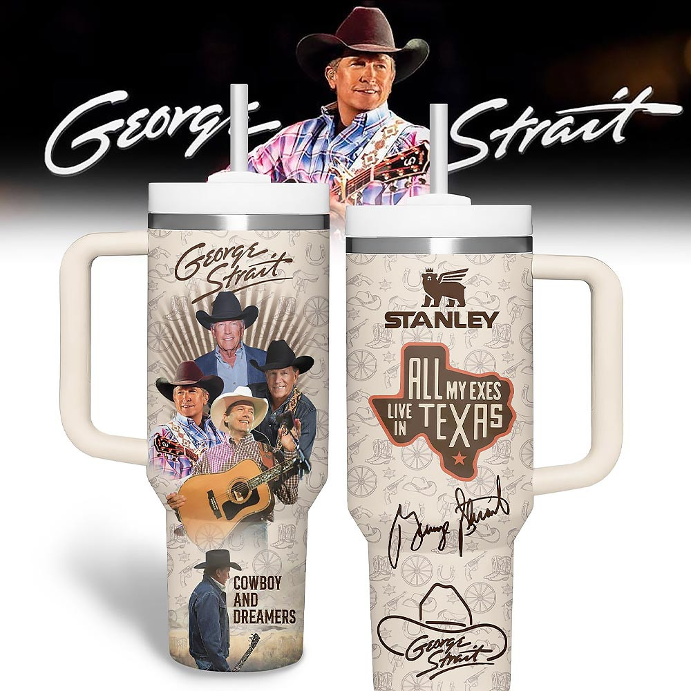 George Strait Cowboy and Dreamers Limited Stanley Tumbler Cup Gifts For People Who Like Music