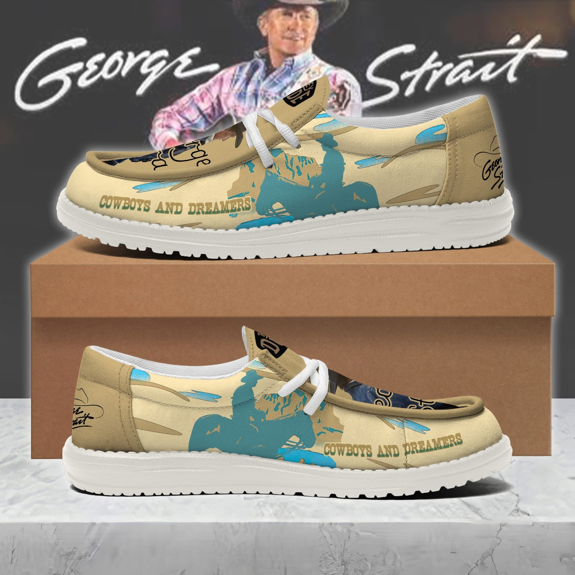 George Strait Cowboys And Dreamers Casual Shoes Sneakers Tour Merch Gifts For Fans