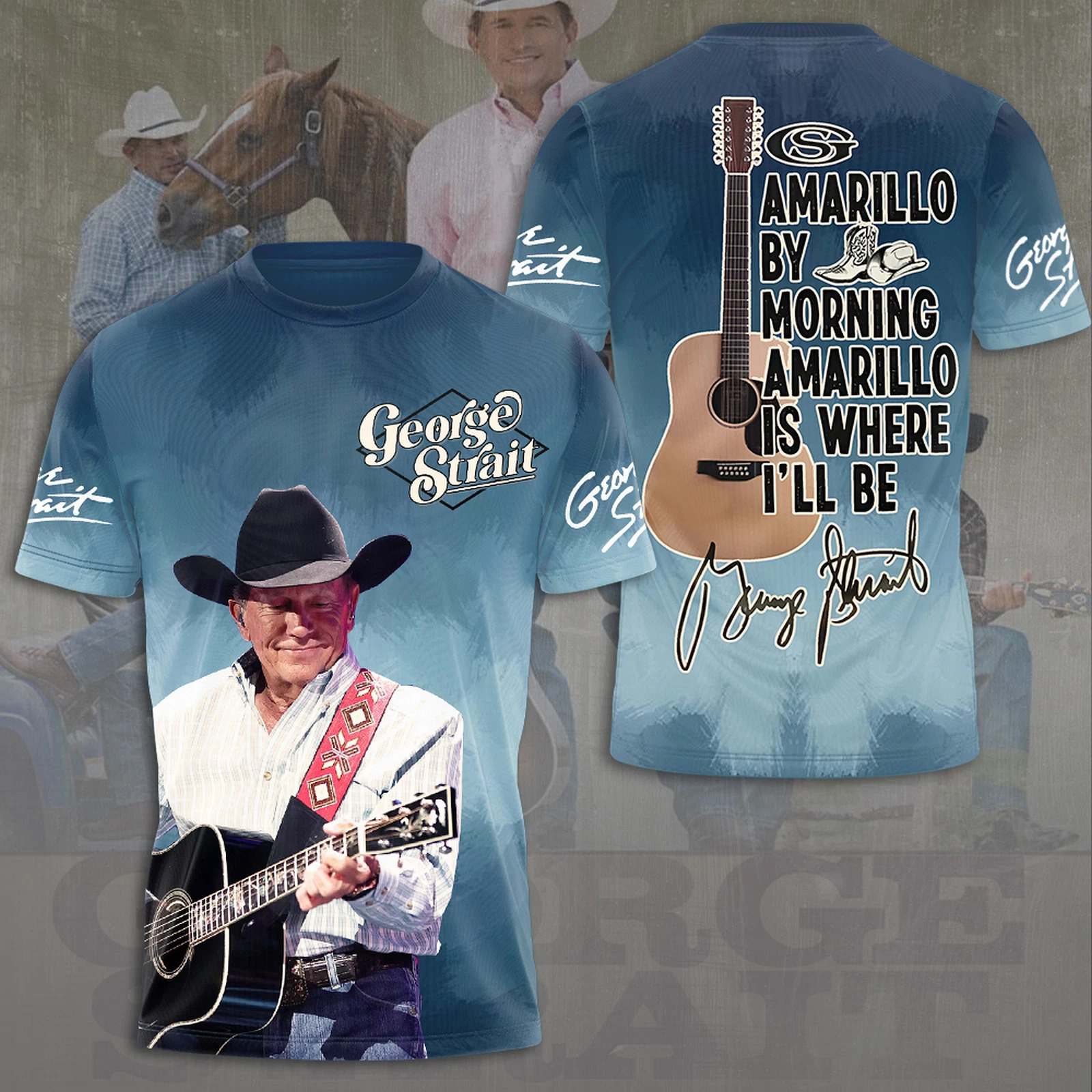 George Strait King Of Country Music 3D T-Shirt Gifts For Music Fans