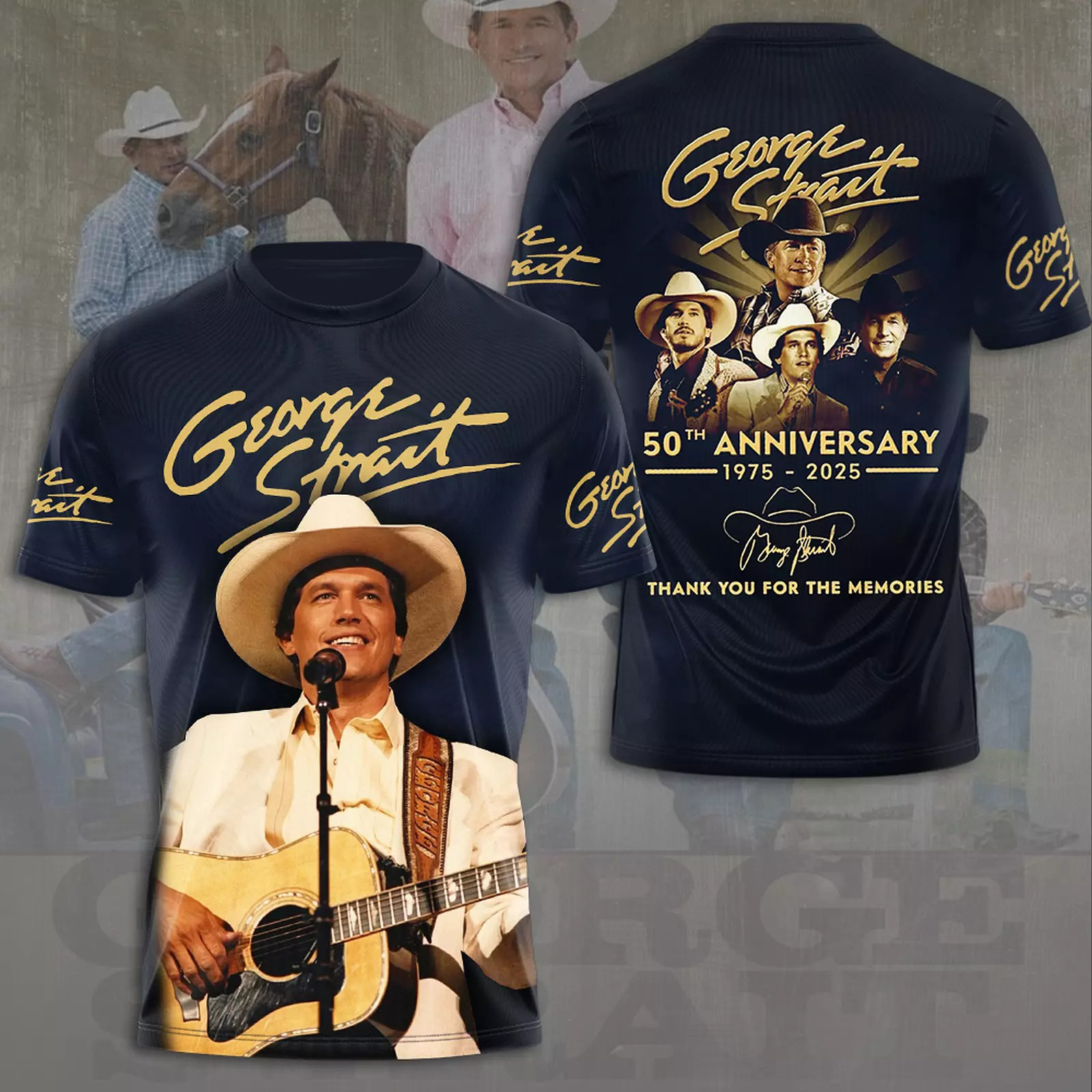 George Strait King Of Country Music 3D T-Shirt Gifts For People Who Like Music