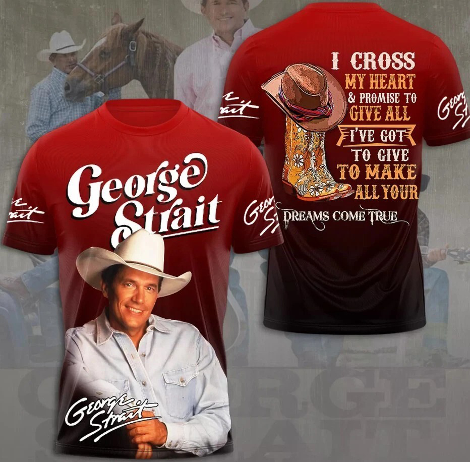 George Strait King Of Country Music 3D T-Shirt Presents For Music Lovers