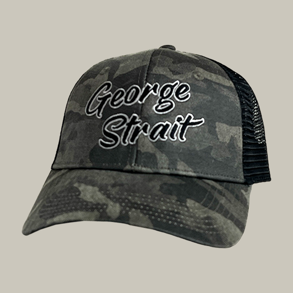 George Strait Logo Camo Trucker Hat King Of Country Music Merch George Strait Lover Gift