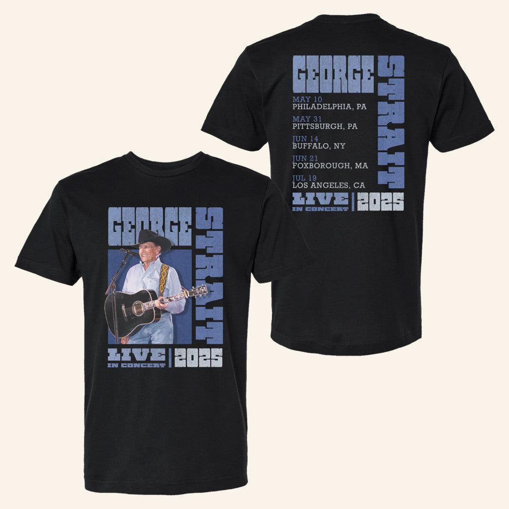 George Strait Merch Tour 2025 George Strait Black Photo Tour T-Shirt Gifts For Dad George Strait Merch Tour 2025 George Strait Black Photo Tour T-Shirt Gifts For Dad