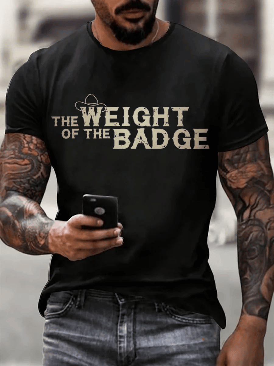 George Strait Tour 2026 Merch The Weight Of The Badge T-Shirt Unique Music Gifts For Him