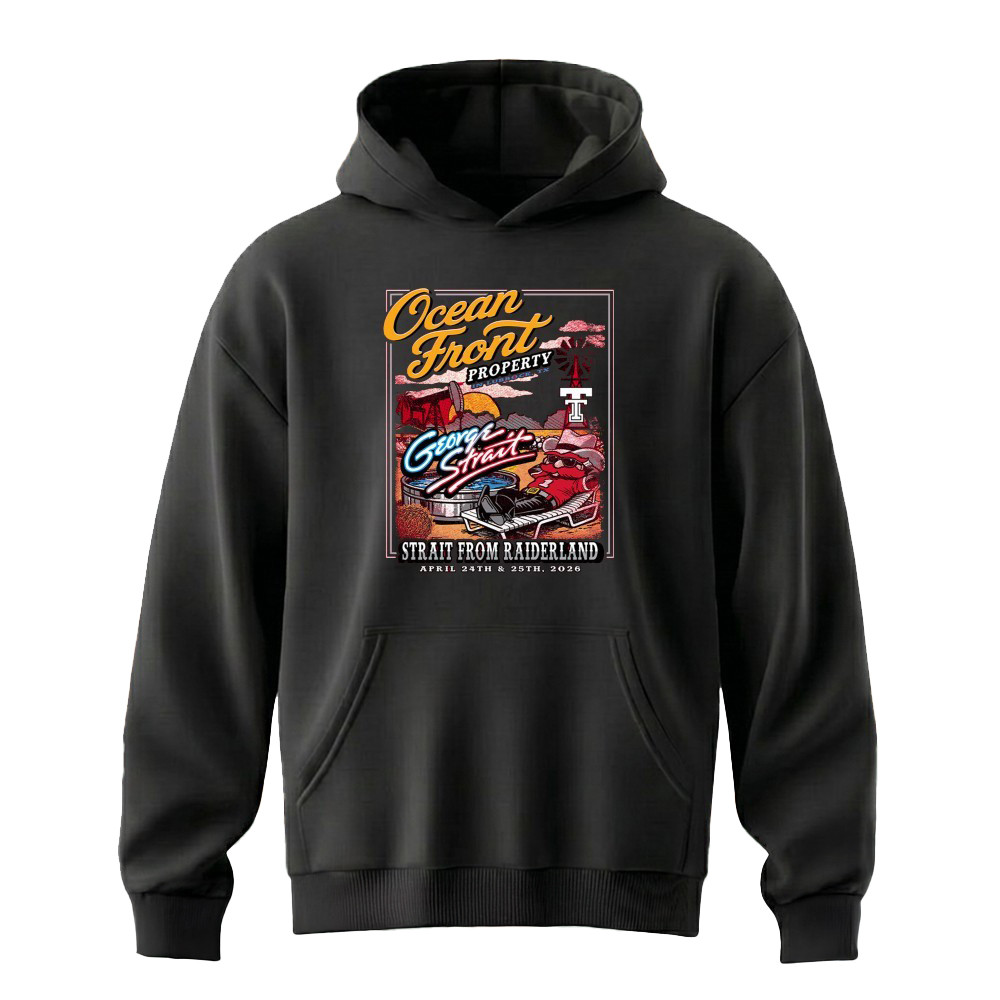George Strait x Texas Tech Ocean Front Hoodie George Strait Apparel Unique Gift For Fans