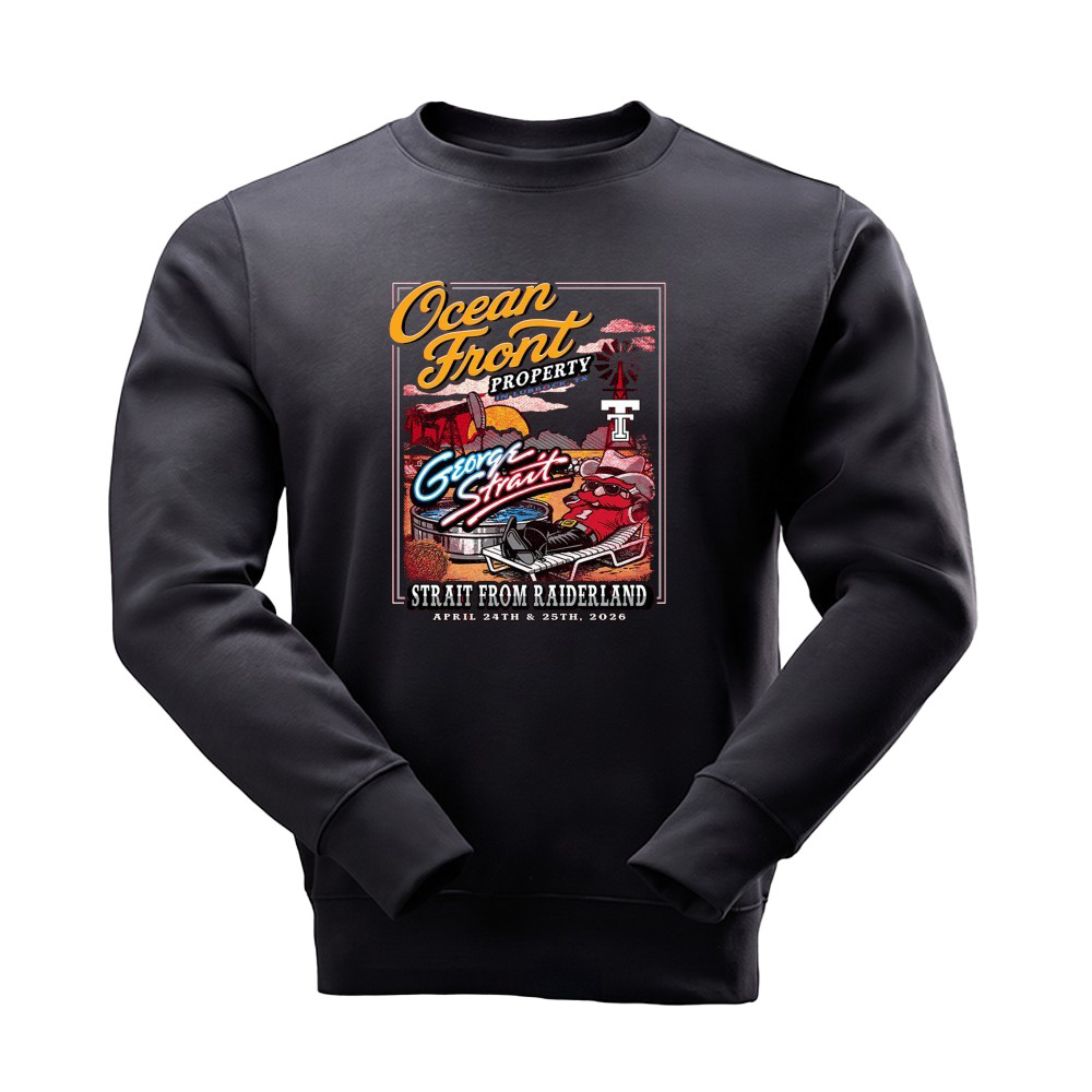 George Strait x Texas Tech Ocean Front Property Sweatshirt George Strait Apparel Fan Gear