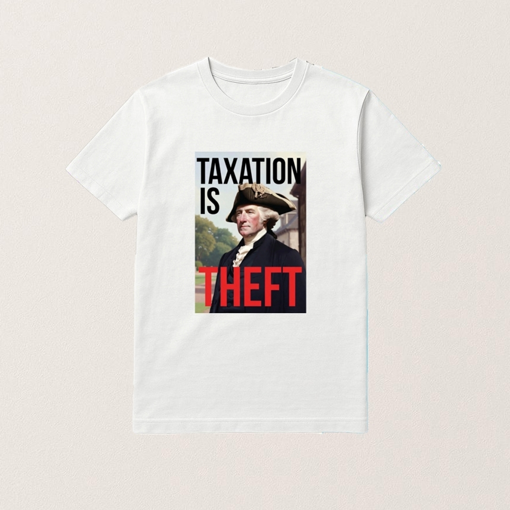 George Washington Taxation Is Theft Shirt Political T-Shirt Gifts For Boyfriend