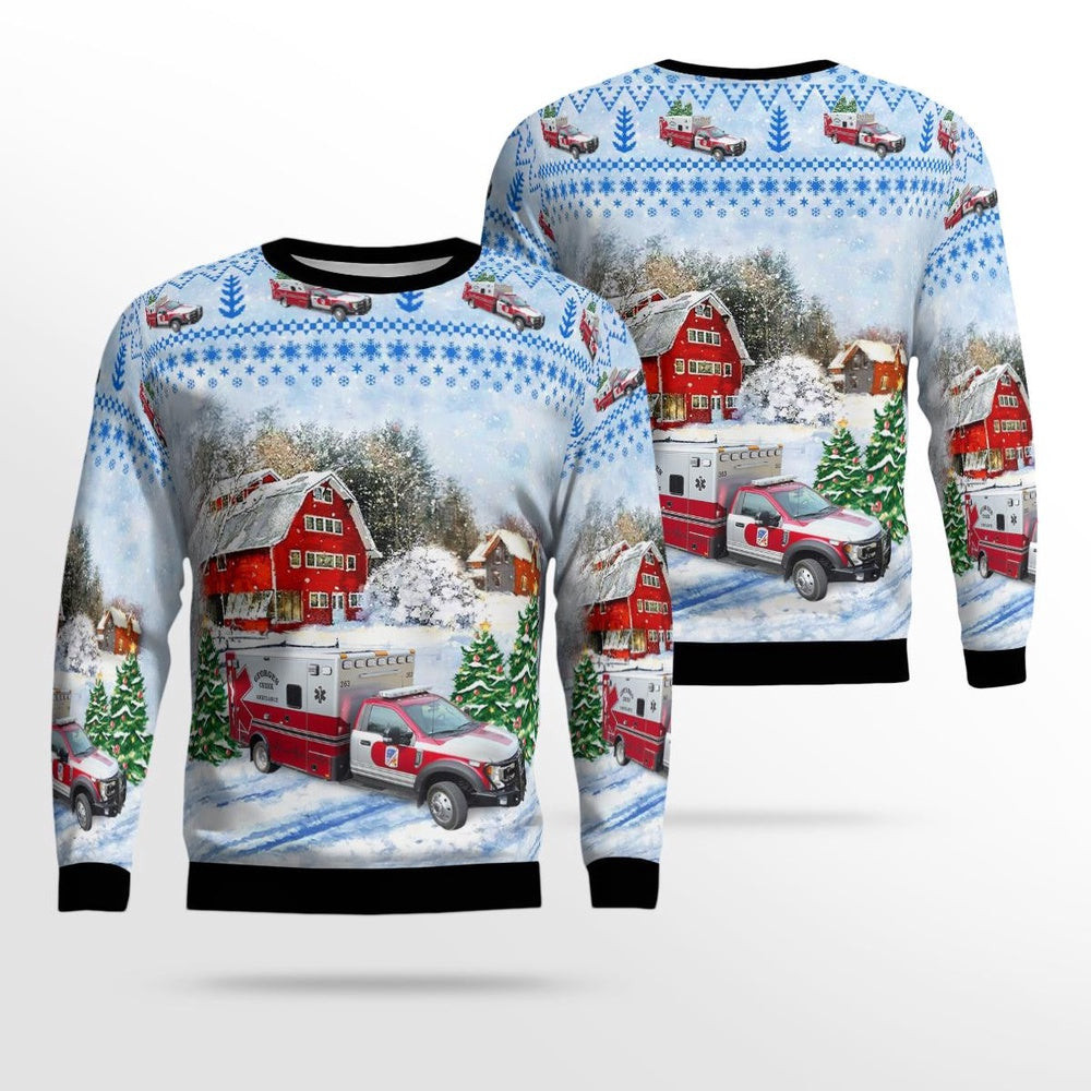 Georges Creek Ambulance Services Christmas AOP Ugly Sweater Xmas Unisex Sweater Christmas Gifts For Men Women
