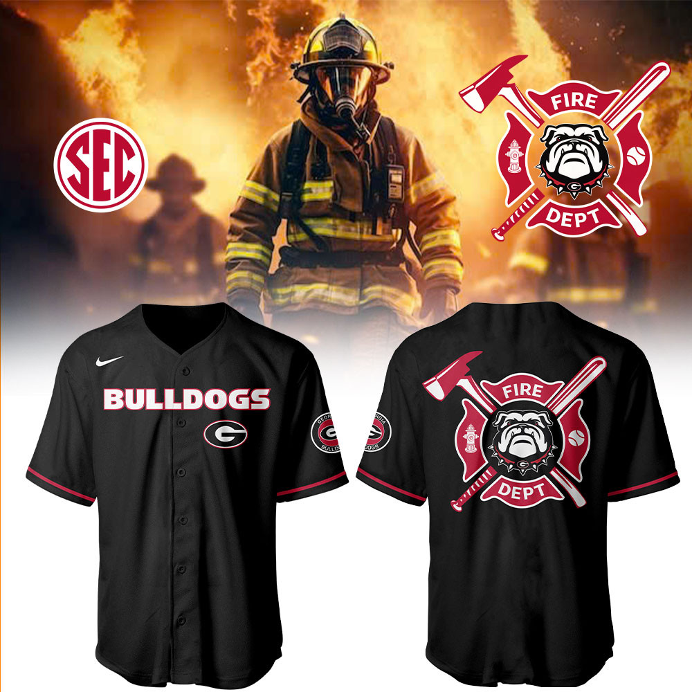 Georgia Bulldogs Baseball x Firefighter Appreciation Night Jersey Gifts For Baseball Players