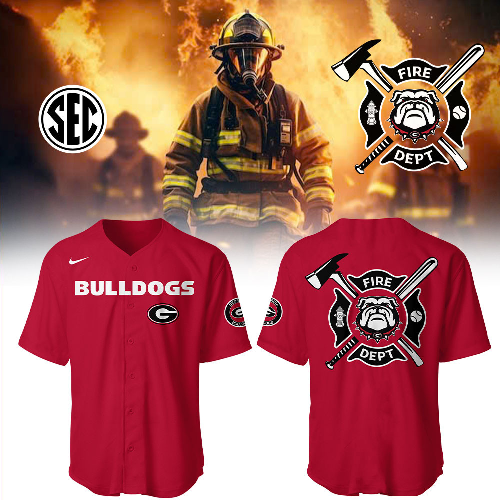 Georgia Bulldogs Baseball x Firefighter Appreciation Night Jersey Unique Baseball Gifts