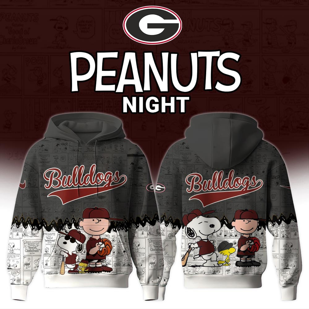 Georgia Bulldogs X Peanuts Night Hoodies Gift Ideas For Baseball Lovers