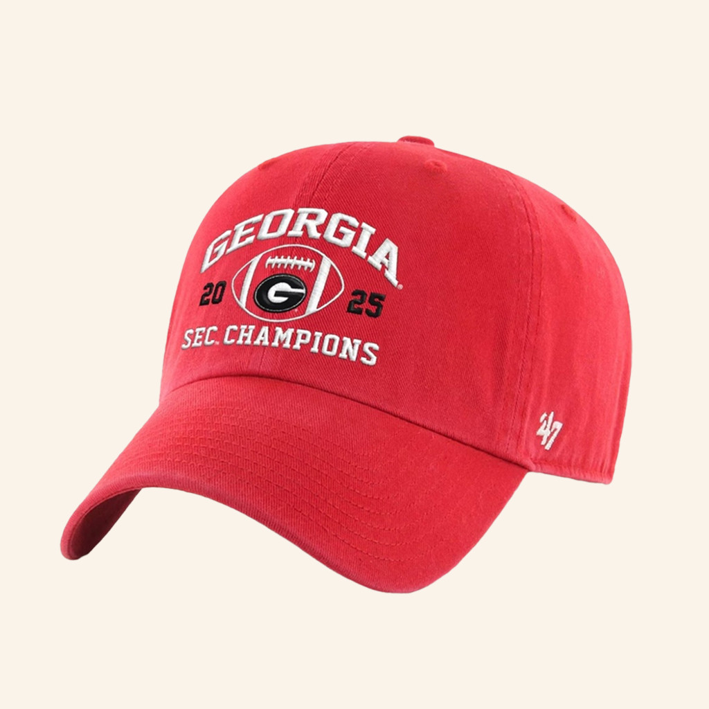 Georgia Football Merch 2025 Sec Champions Embroidered Hat Gifts For Football Lovers