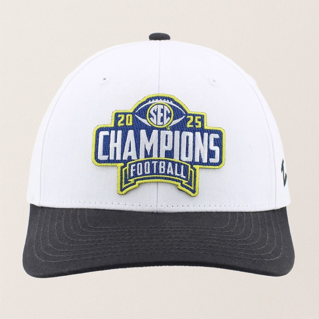 Georgia Football Merch 2025 Sec Champions Locker Room Embroidered Hat Gifts For Fans