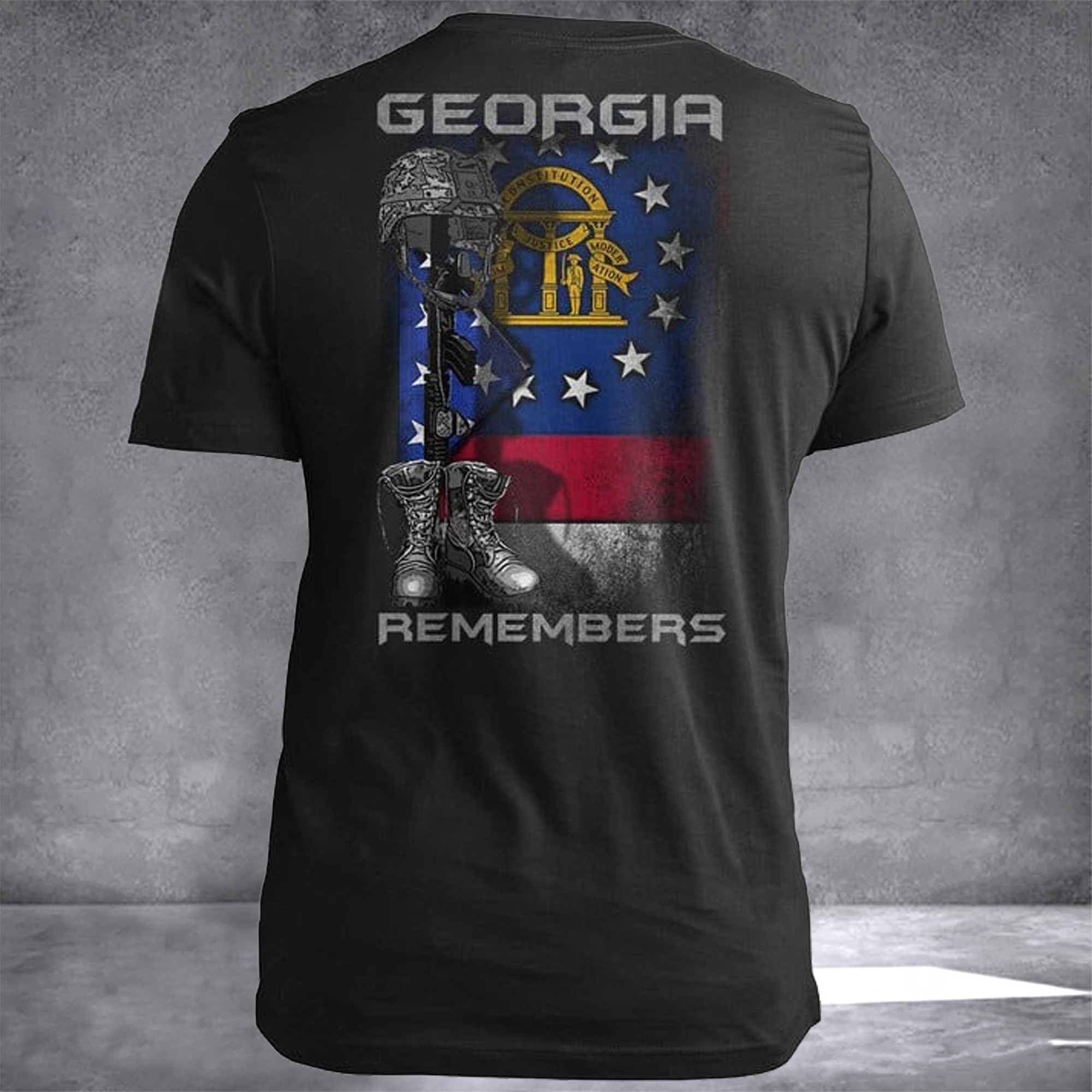 Georgia Remembers Georgia T-Shirt Veterans Day 2023 Patriotic Tee Shirts Mens Gift Ideas