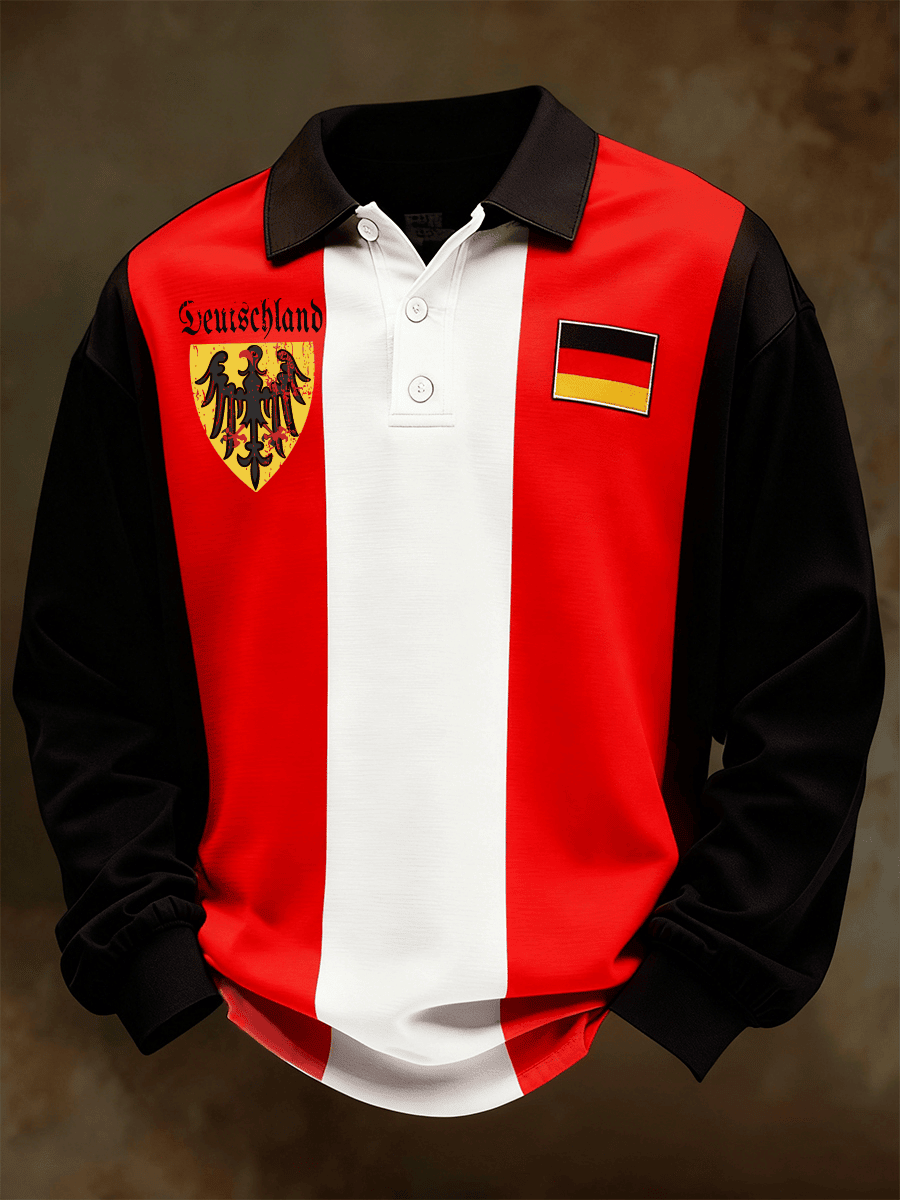 German Football World Cup 2026 Long Sleeve Polo Shirt Game Day Shirt Present For Him Soccer Lovers German Football World Cup 2026 Long Sleeve Polo Shirt Game Day Shirt Present For Him Soccer Lovers