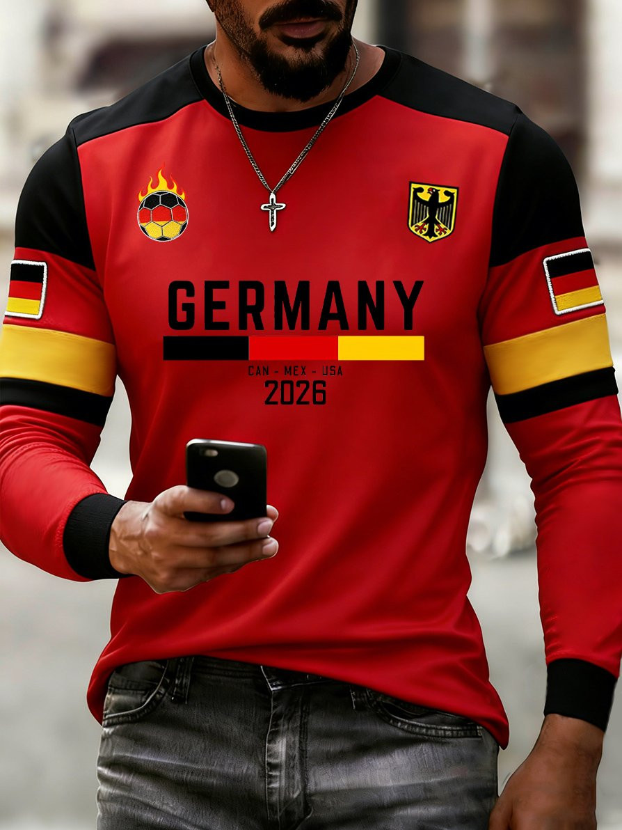German Football World Cup 2026 Long Sleeve T-Shirt German Soccer Fan Gifts For Husband German Football World Cup 2026 Long Sleeve T-Shirt German Soccer Fan Gifts For Husband