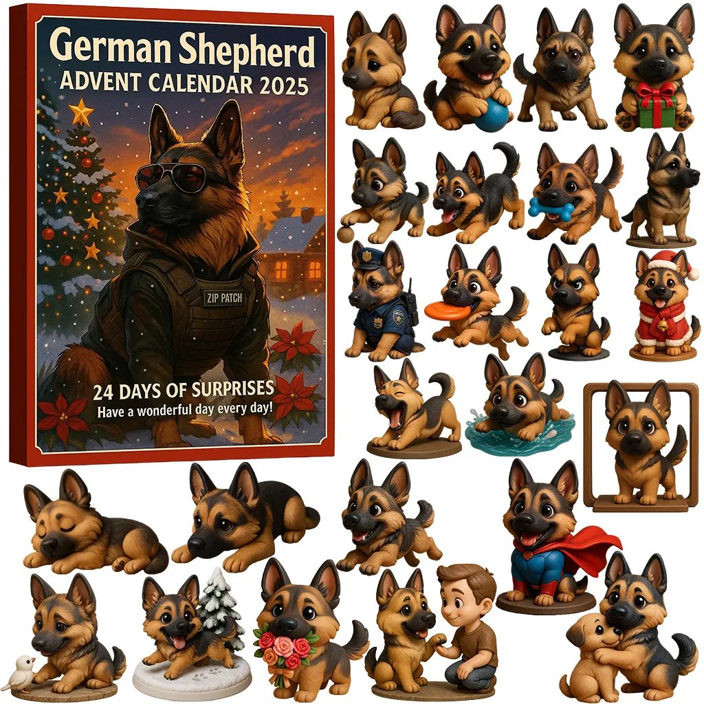 German Shepherd Advent Calendar 2025 Dog Design Christmas Advent Calendar Dog Owner Xmas Gifts