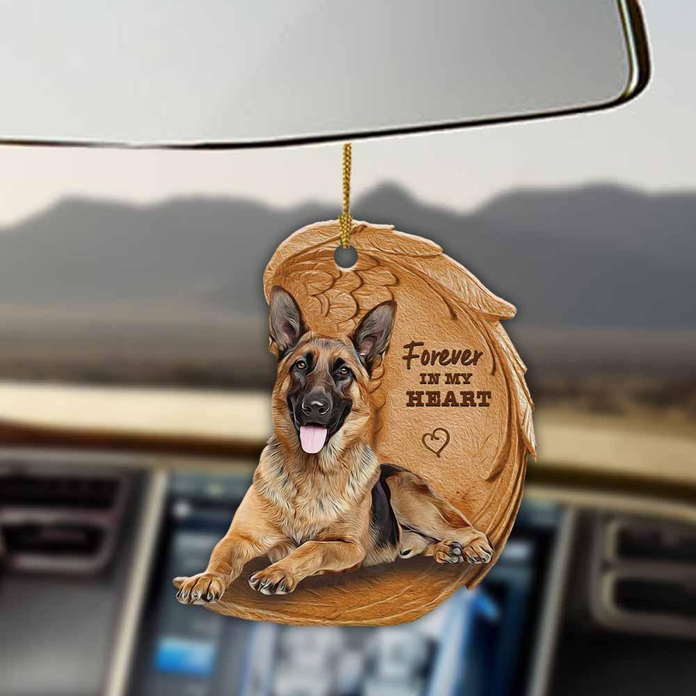 German Shepherd Forever In My Heart Hanging Ornament Dog Ornament Lasfour