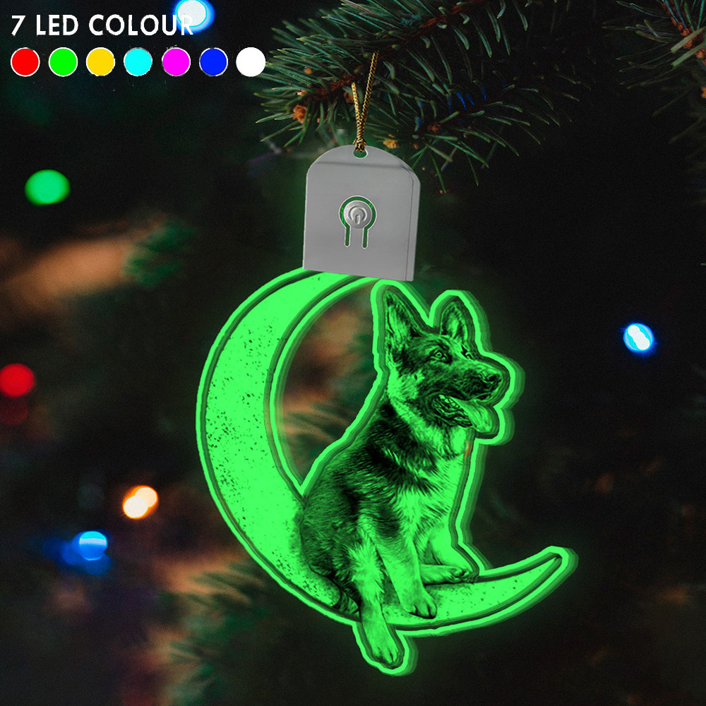 German Shepherd Led Ornament Light Up Christmas Tree Ornament German Shepherd Owner Gifts