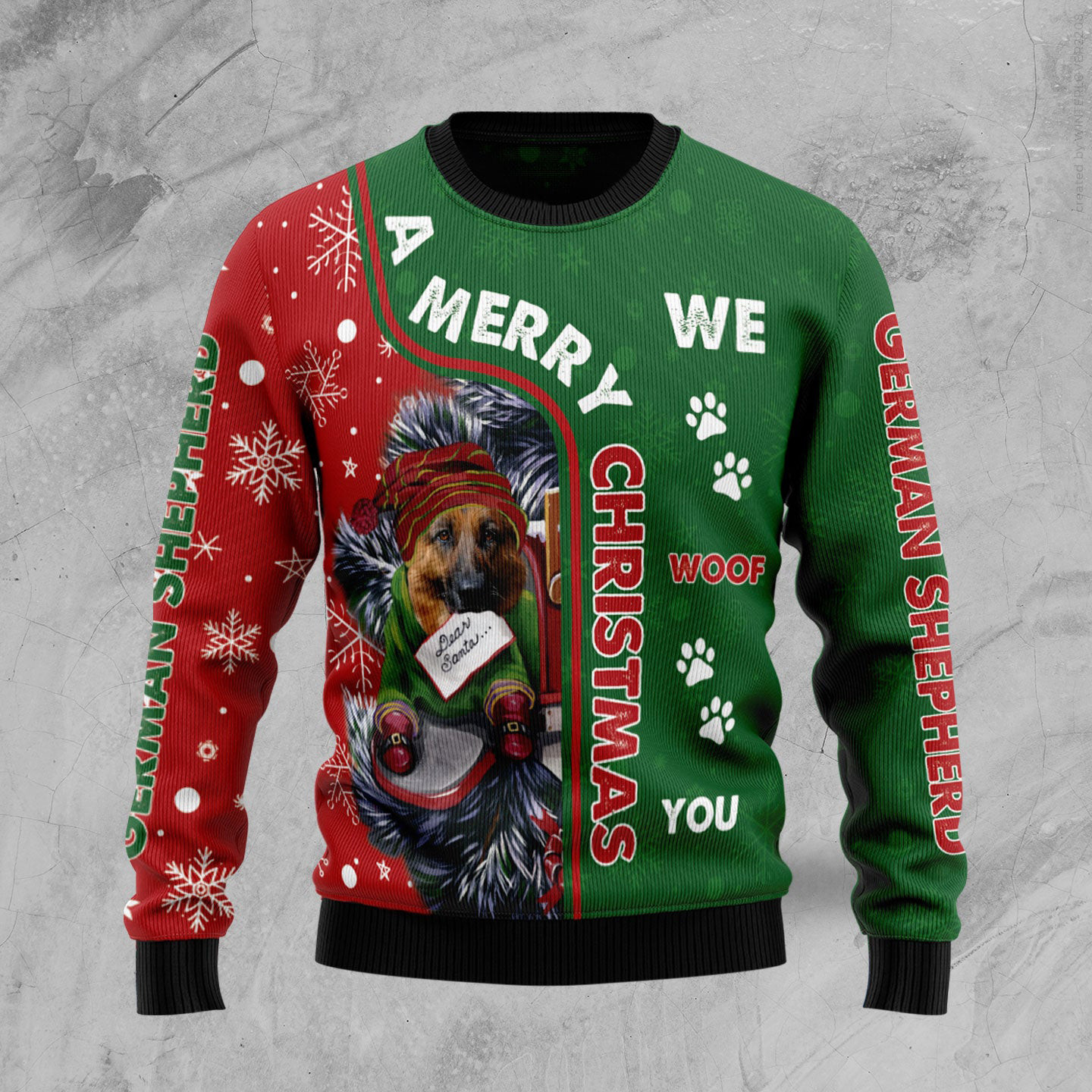 German Shepherd Merry Christmas Ugly Christmas Sweater Gift For German Shepherd Lover