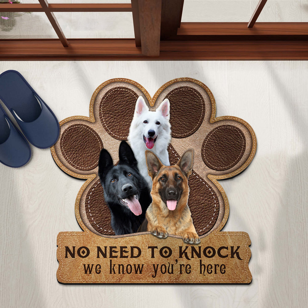 German Shepherd No Need To Knock Doormat Entryway Decor Good Gifts For Dog Owners