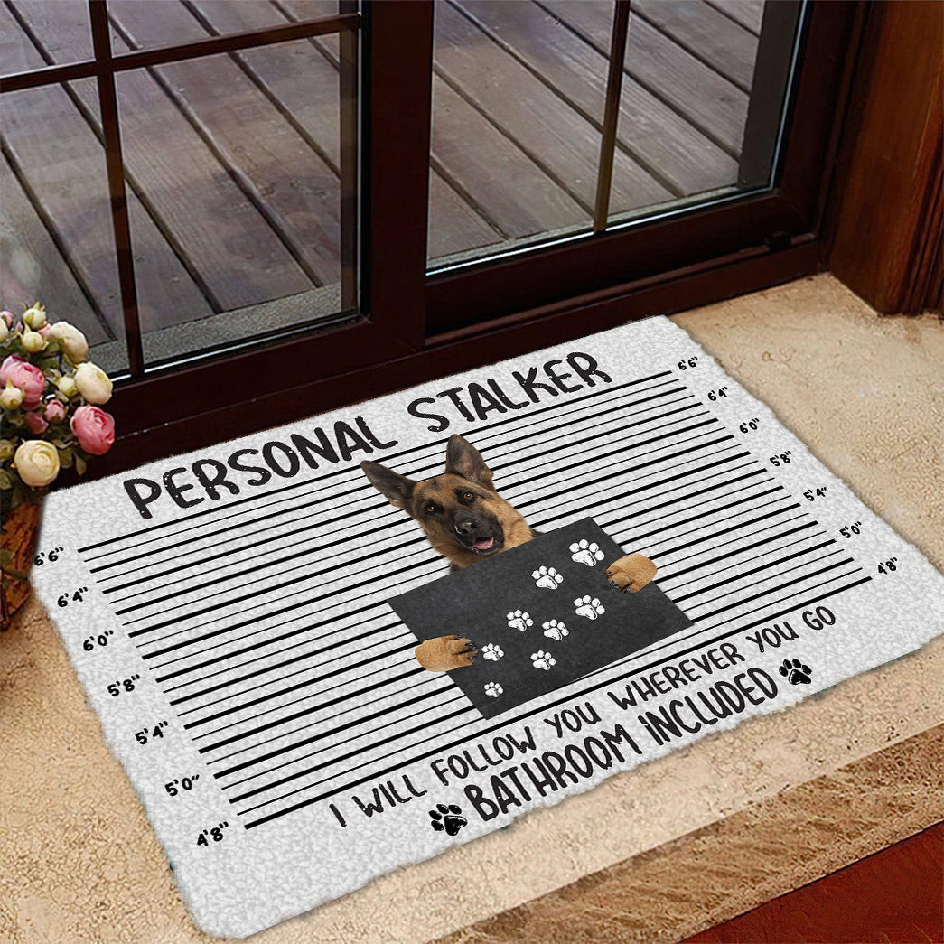 German Shepherd Personal Stalker Doormat Entryway Ideas Best Gifts For Dog Lovers