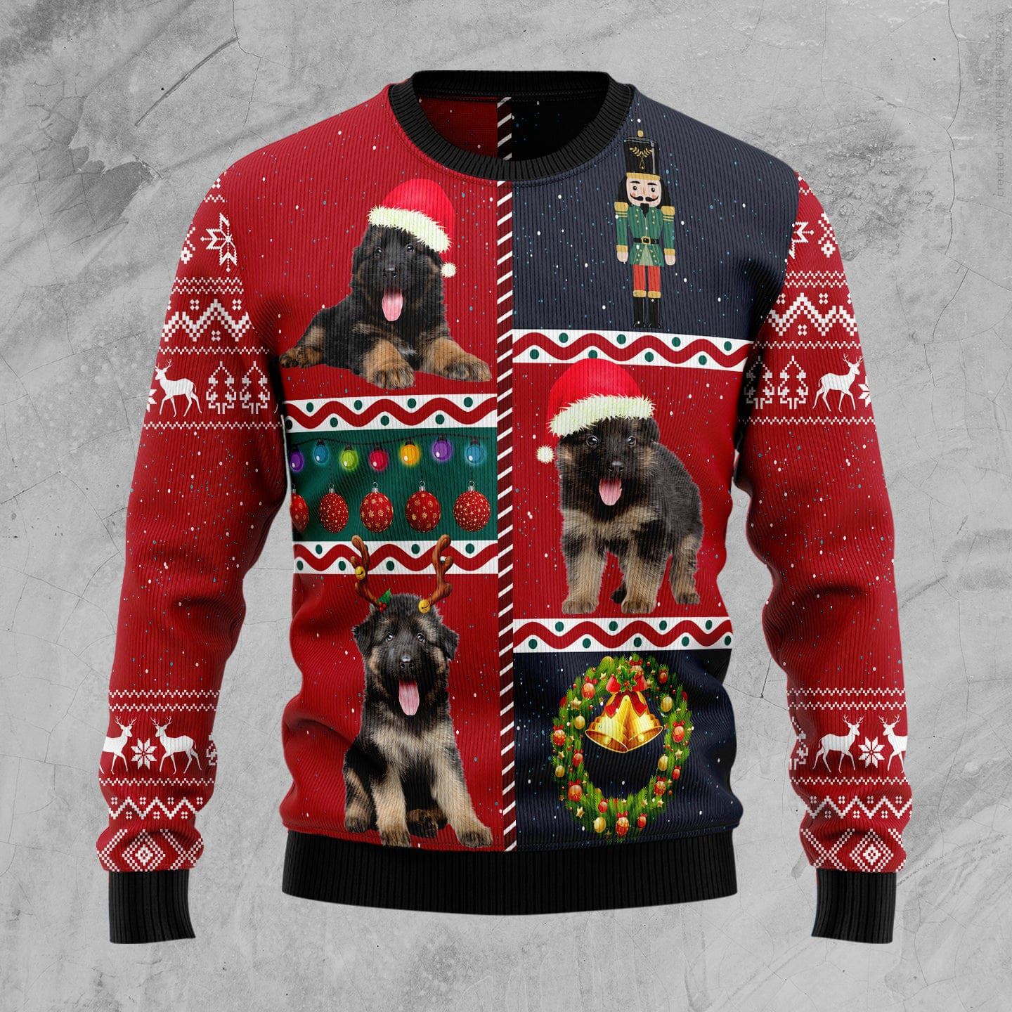 German Shepherd Vintage Ugly Christmas Sweater Cute Xmas Clothing Gifts For German Shepherd Dog