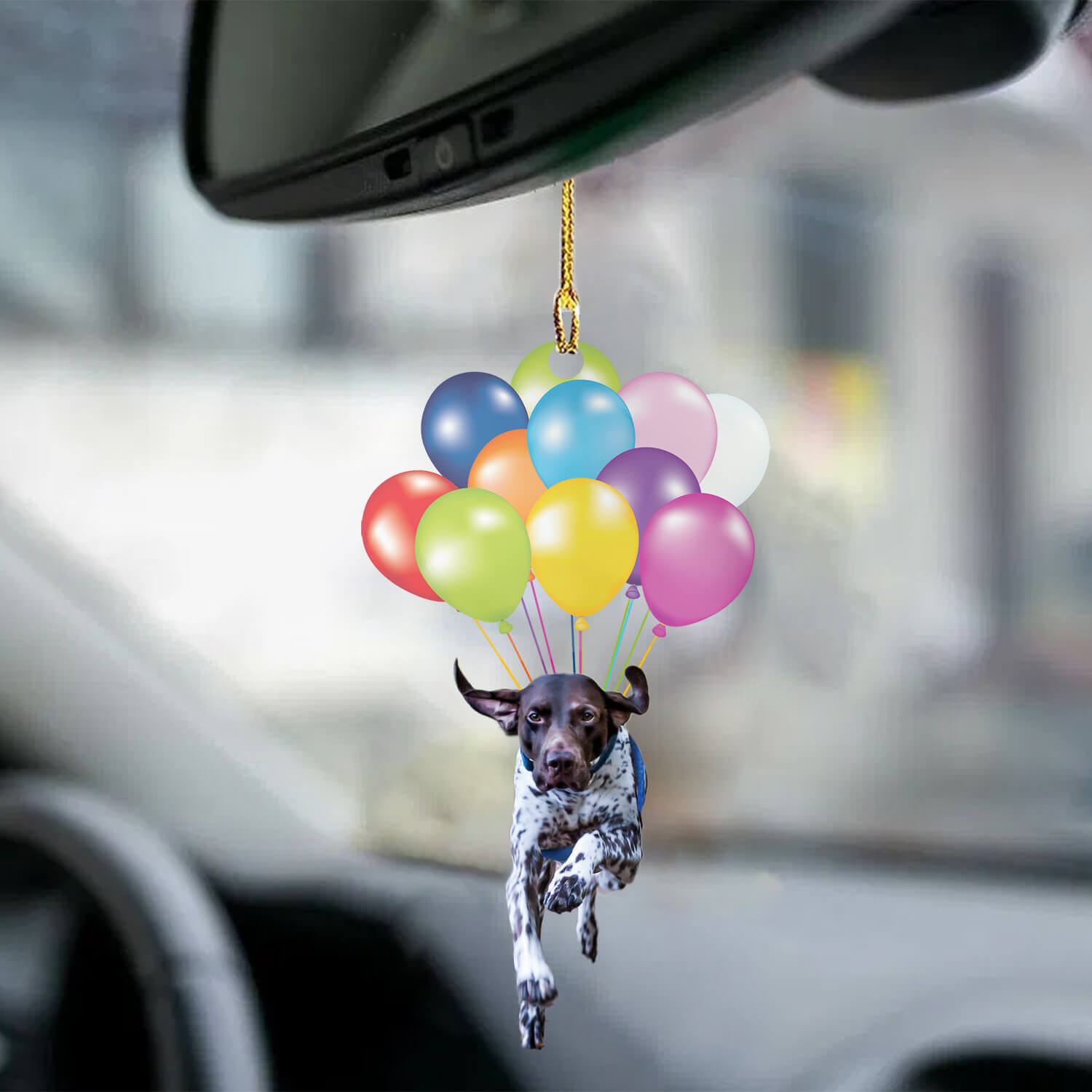 German Shorthaired Pointer Fly With Bubbles Dog Hanging Ornament Dog Ornament Lasfour