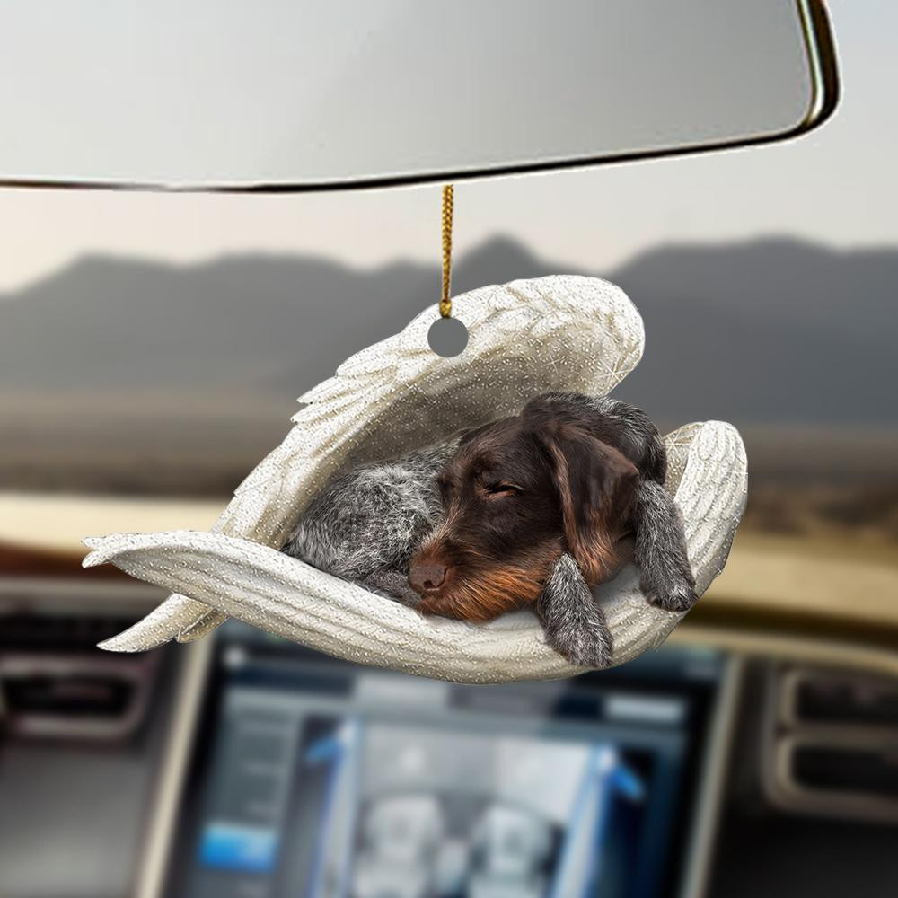 German Wirehaired Pointer sleeping angel German Wirehaired Pointer lover ornament