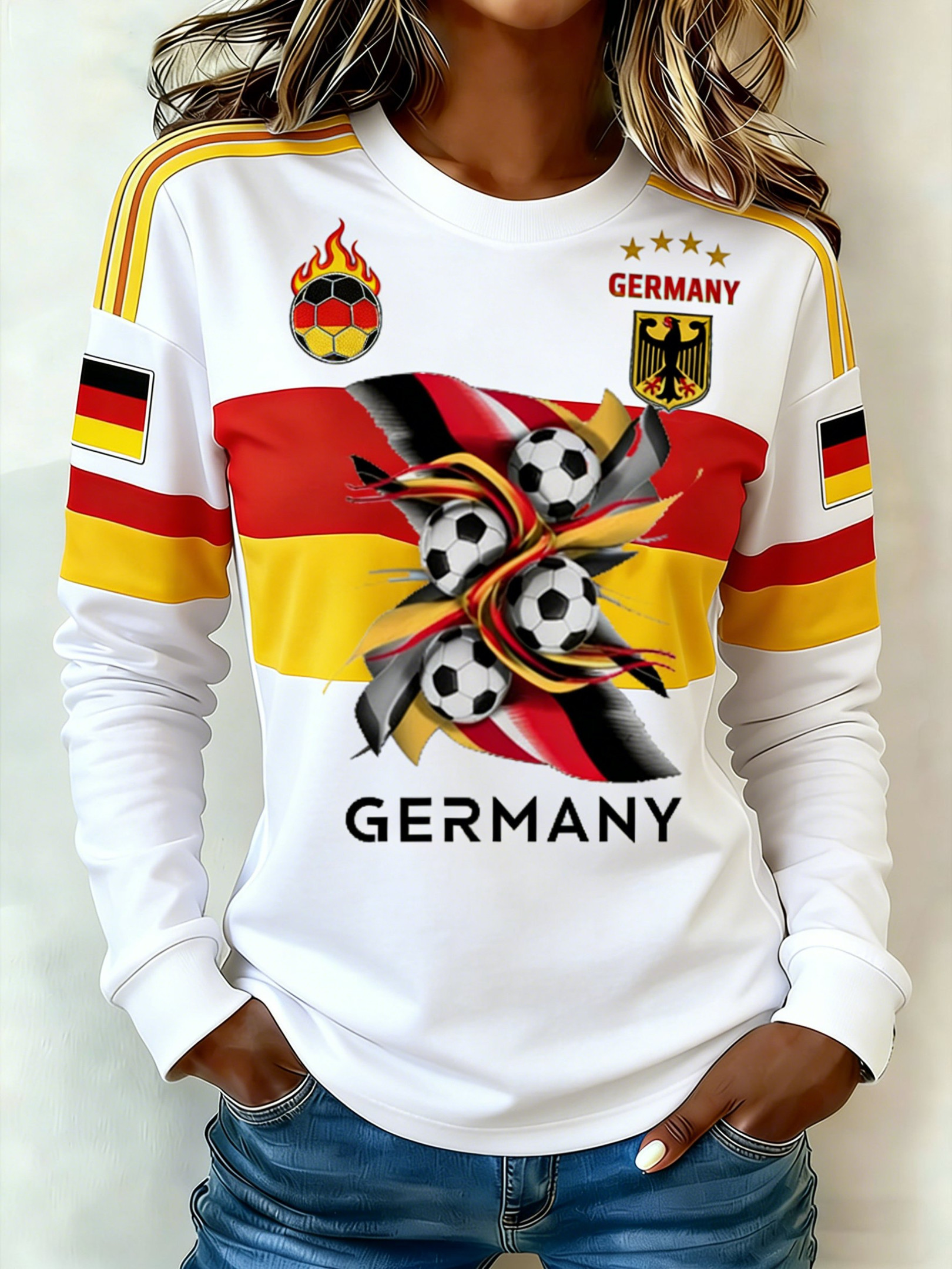 German World Cup 2026 Long Sleeve Shirt Germany National Football Team Shirt Gifts For Her German World Cup 2026 Long Sleeve Shirt Germany National Football Team Shirt Gifts For Her