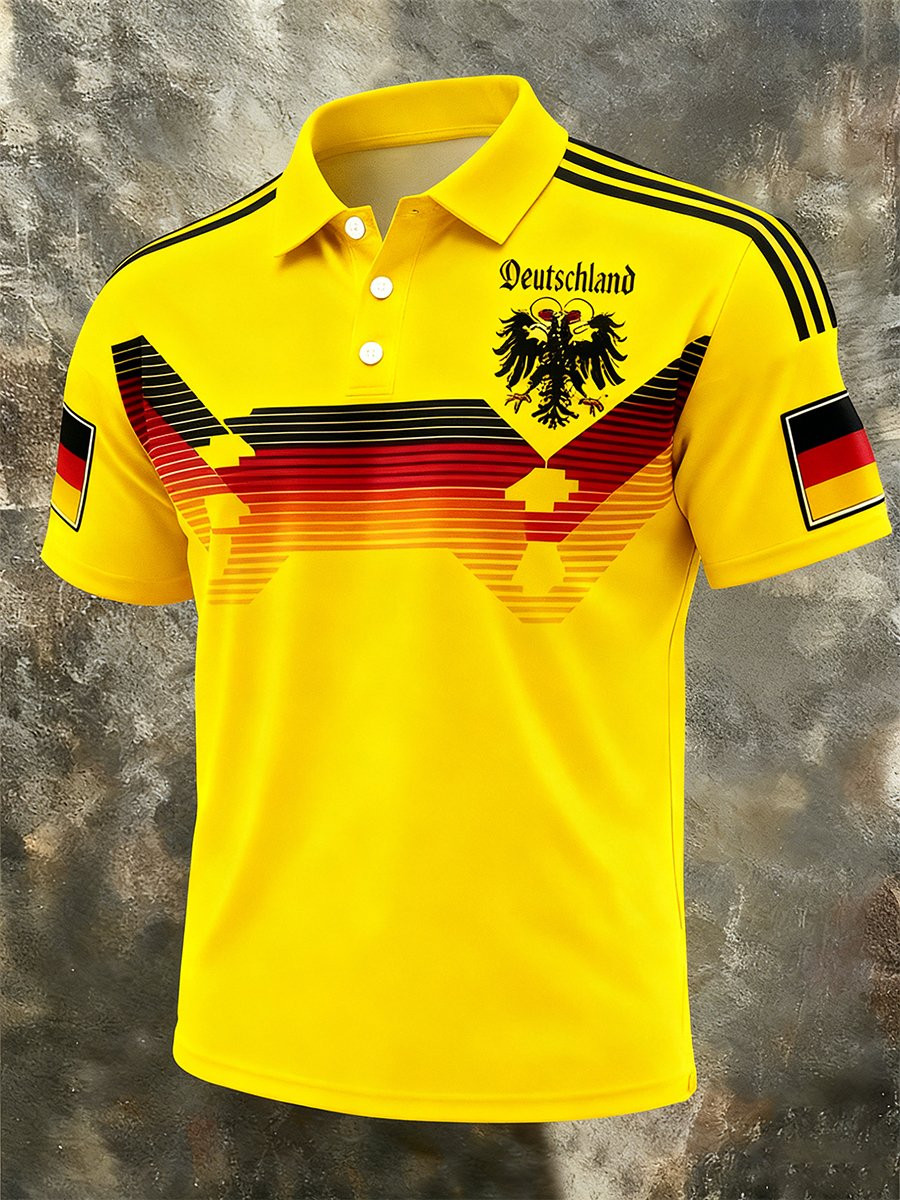 German World Cup 2026 Polo Shirt For Mens Germany National Football Team Fan Clothing Yellow