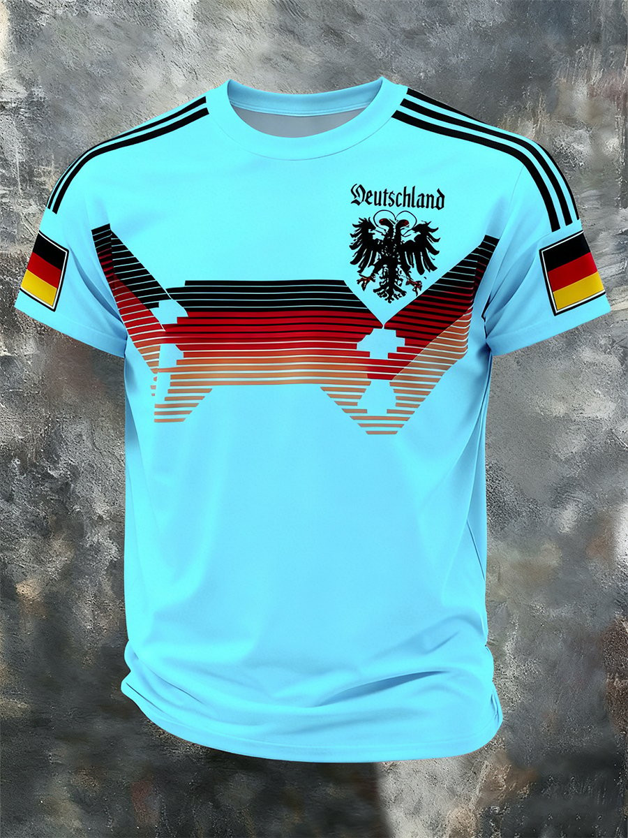 German World Cup 2026 T-Shirt For Mens Germany National Football Team Fan Apparel Blue German World Cup 2026 T-Shirt For Mens Germany National Football Team Fan Apparel Blue