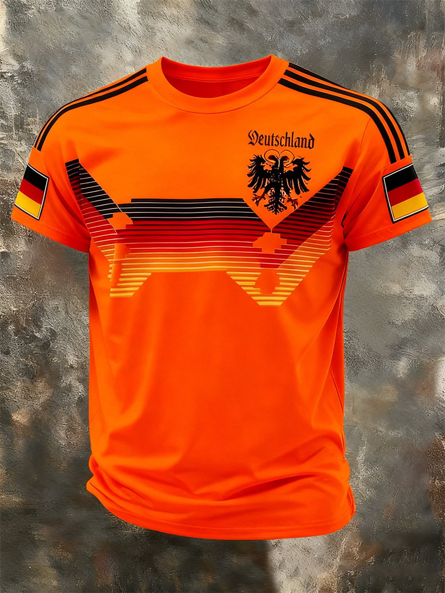 German World Cup 2026 T-Shirt For Mens Germany National Football Team Fan Apparel Orange