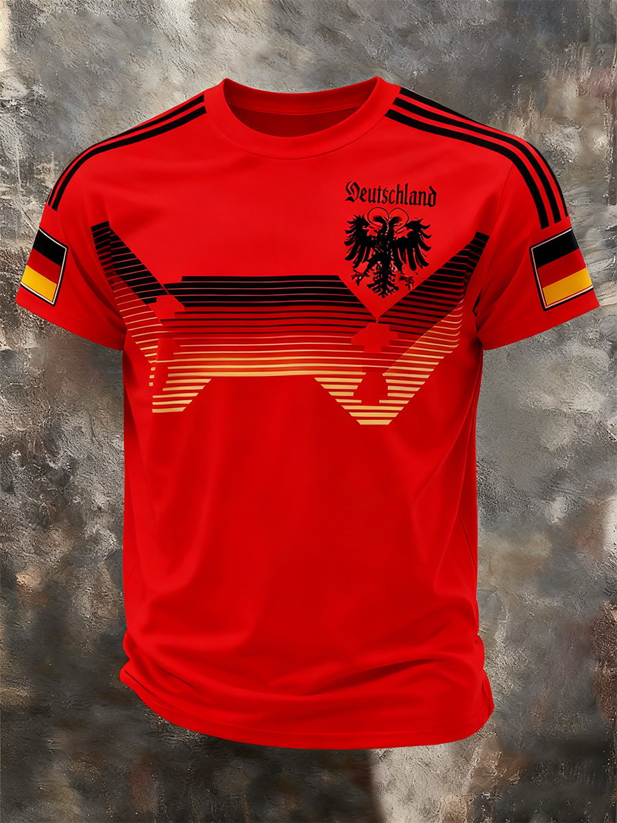 German World Cup 2026 T-Shirt For Men's Germany National Football Team Fan Apparel Red