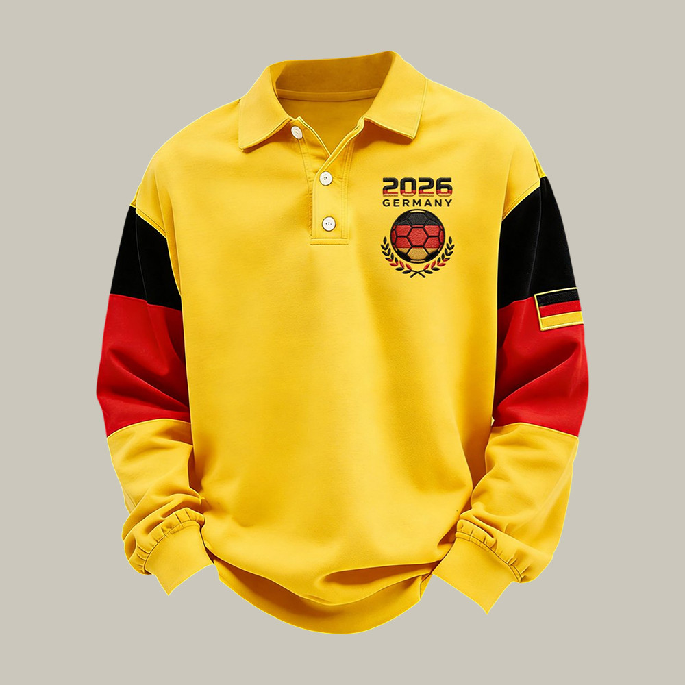 Germany 2026 FIFA World Cup Polo Long Sleeve Shirt FIFA Club World Cup Bracket Apparel Fan Gear
