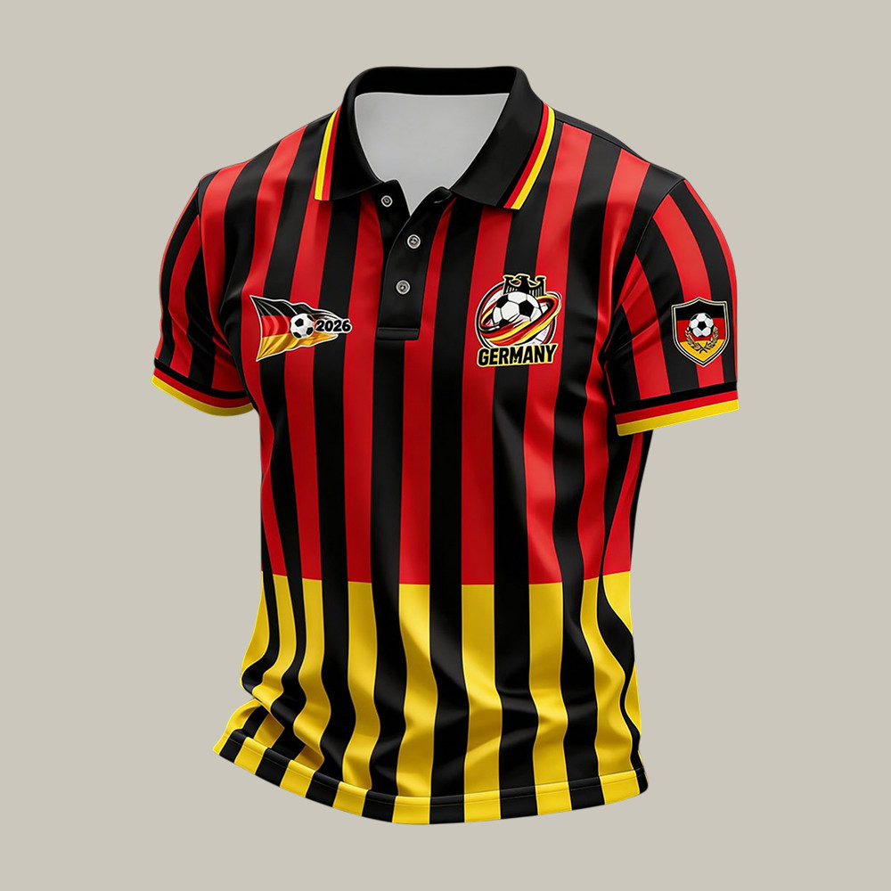 Germany 2026 FIFA World Cup Polo Shirt Game Day Shirt Soccer Lover Present for Dad